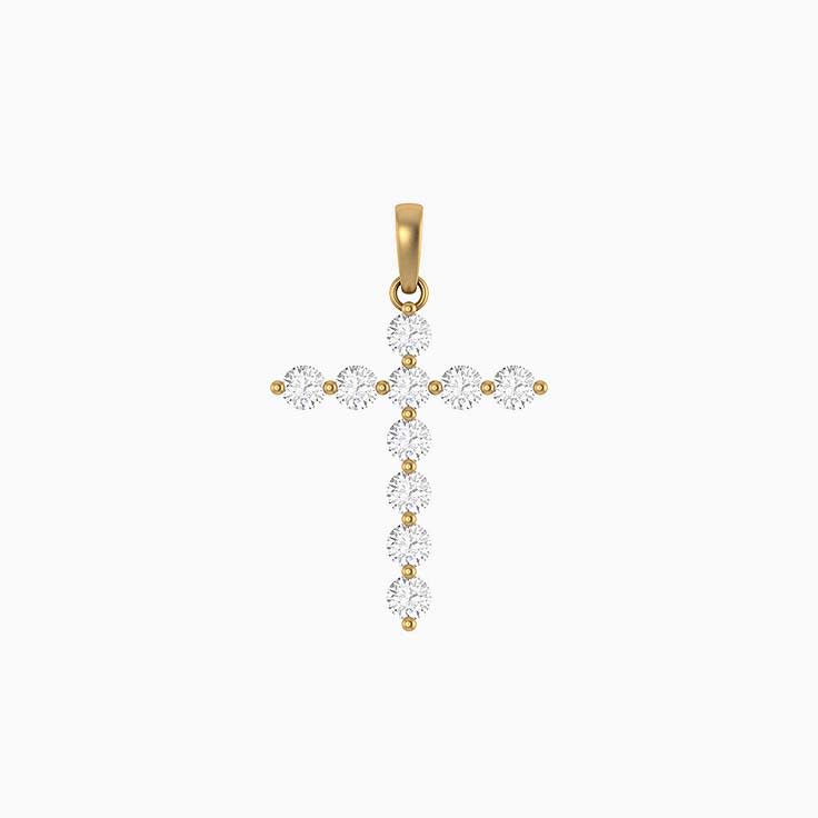 Classic Cross with 8 pointers each Lab diamonds