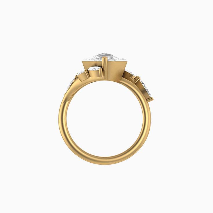 Elegant 5ct Pear cut Lab diamond ring