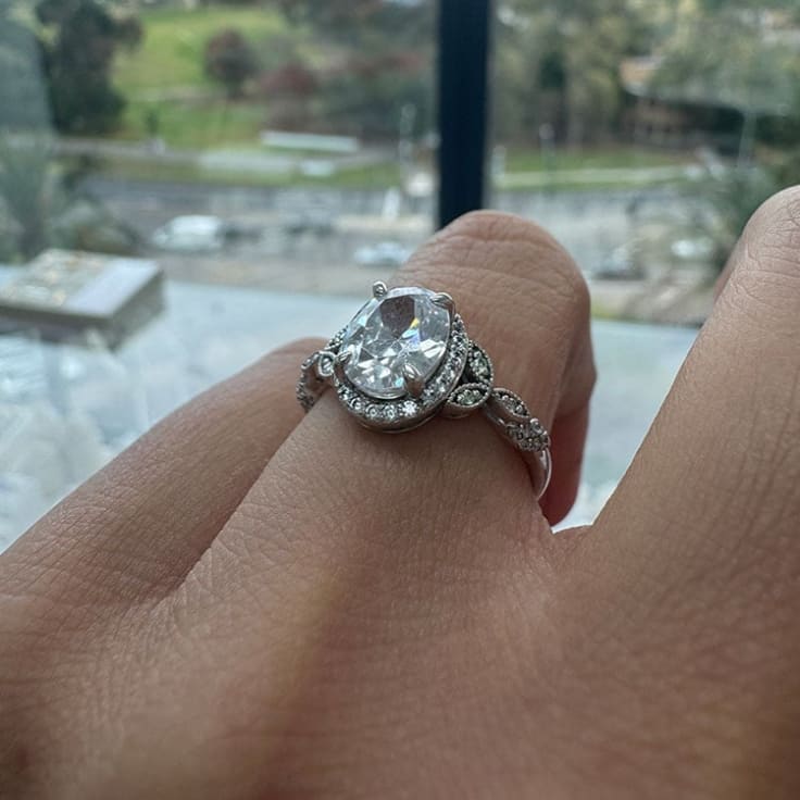 Vintage oval engagement ring