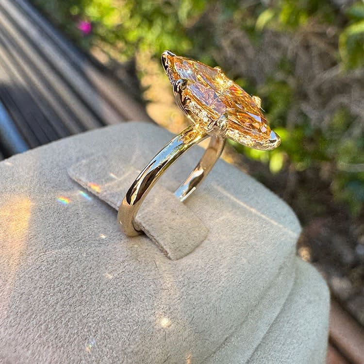 Fancy brown diamond engagement ring