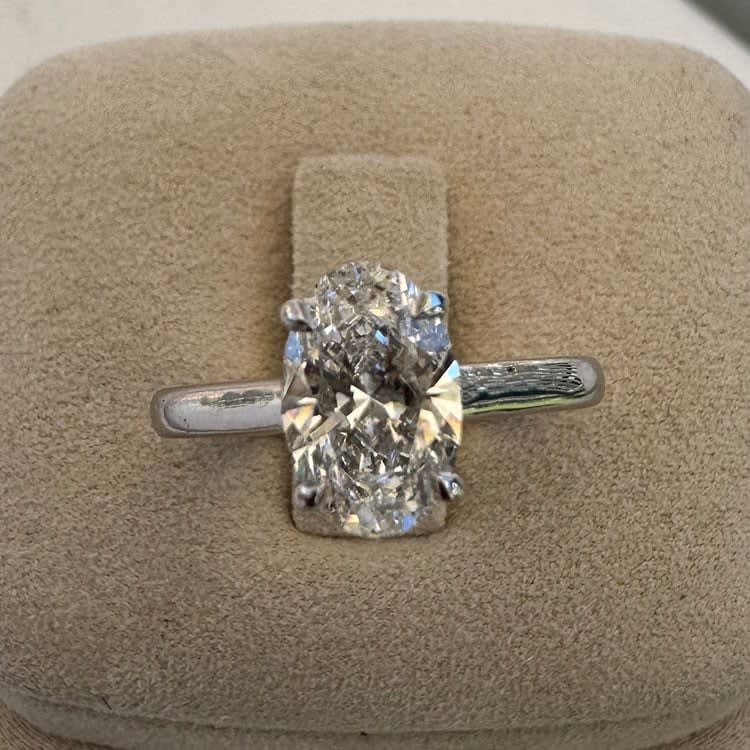 Oval on a white gold band