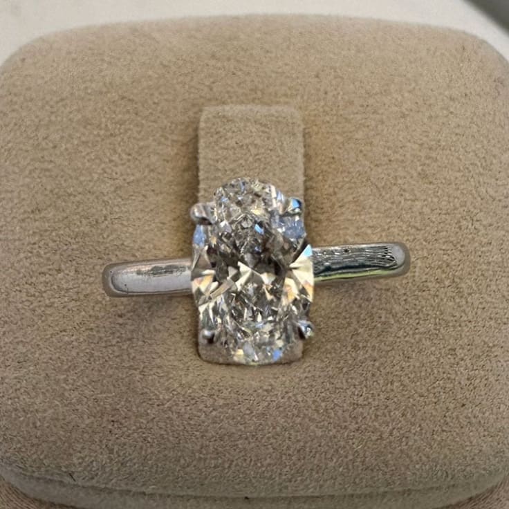 Oval on a white gold band
