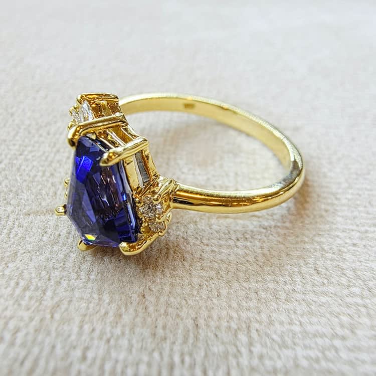 unique lab sapphire and diamond ring