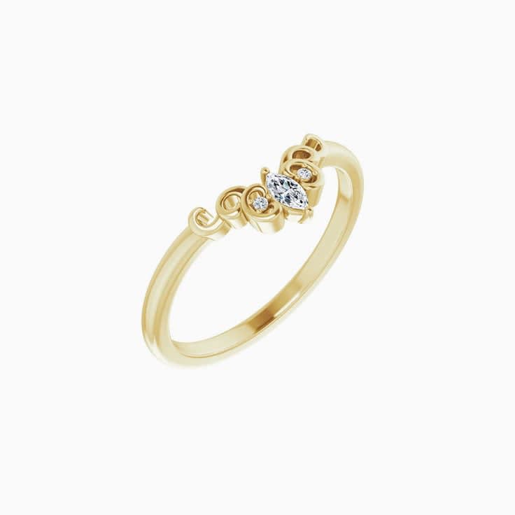 ladies ring with Arched