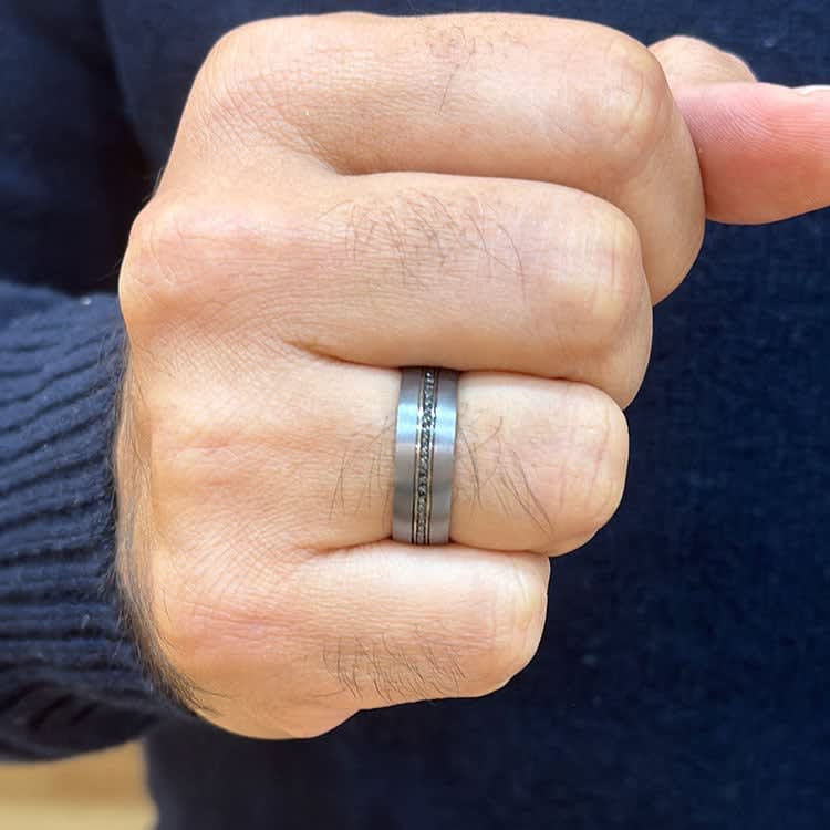 Tantalum with Black Diamond
