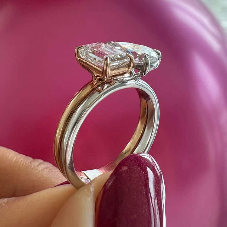 Toi et Moi ring on a double band