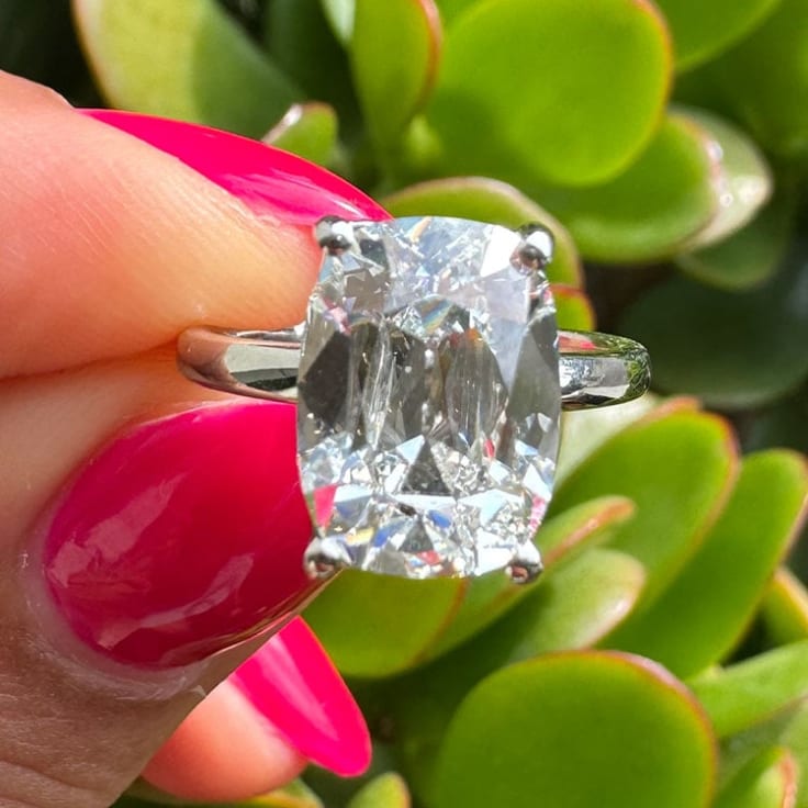 4 carat old miner engagement ring