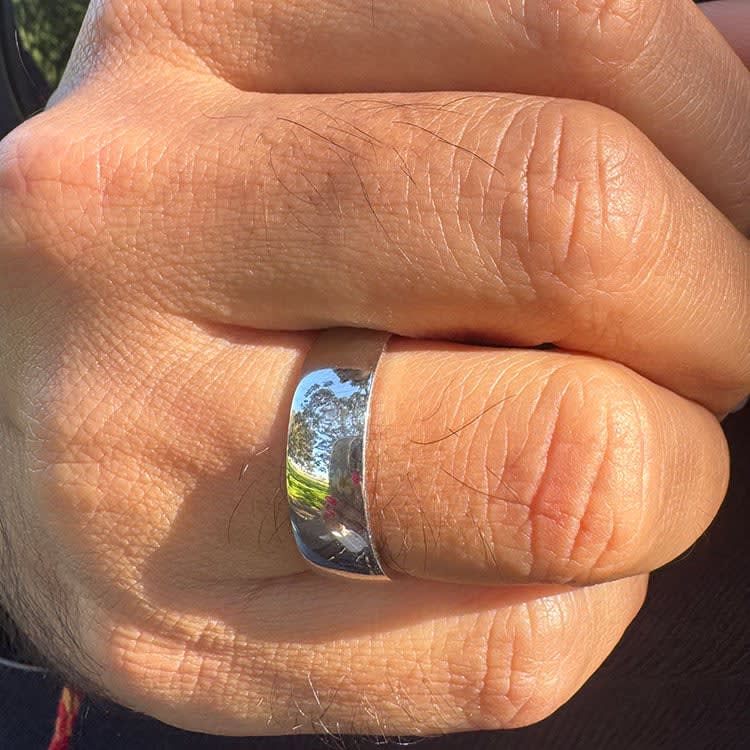 7mm platinum 3D ring