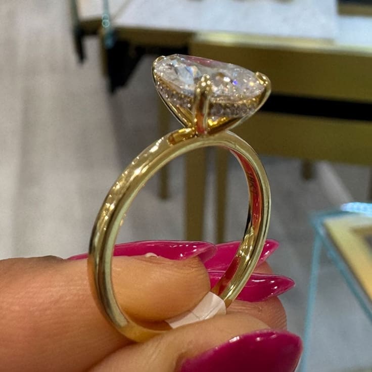 3 carat D VS1 with hidden halo
