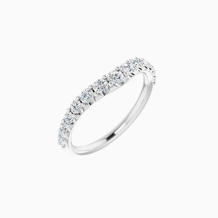 graduated tiara ring in white gold