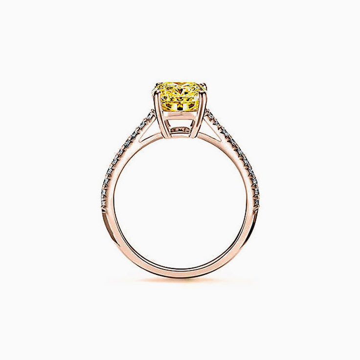 Yellow Lab diamond engagement ring