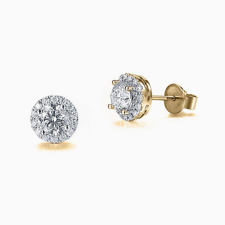 Diamond Halo Studs