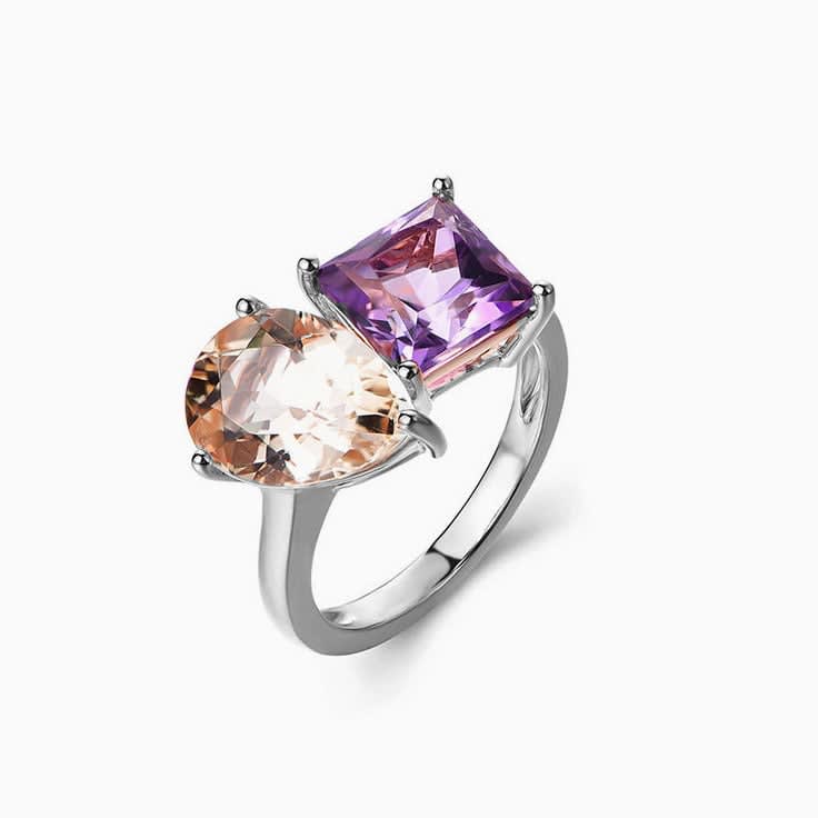Amethyst And Scapolite Ring