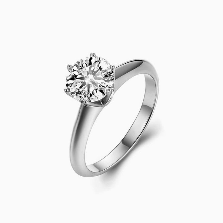 Classic Solitaire Ring with Round Diamond