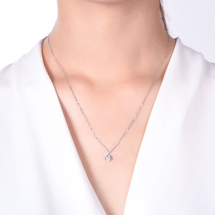 Diamond Flower Necklace