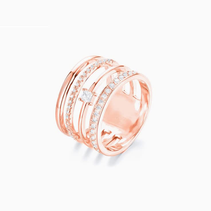 Stacked Diamond Ring