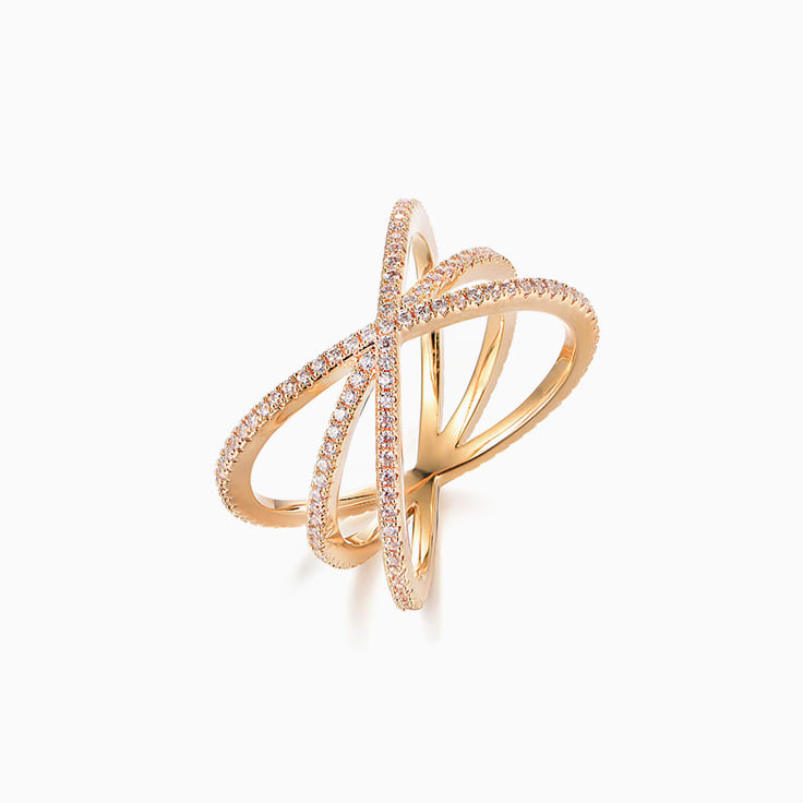Criss Cross Diamond Ring