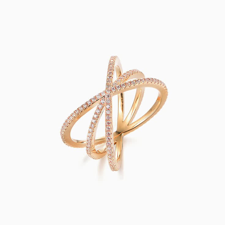 Criss Cross Diamond Ring