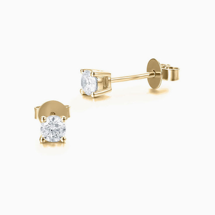 Classic round brilliant cut diamond studs