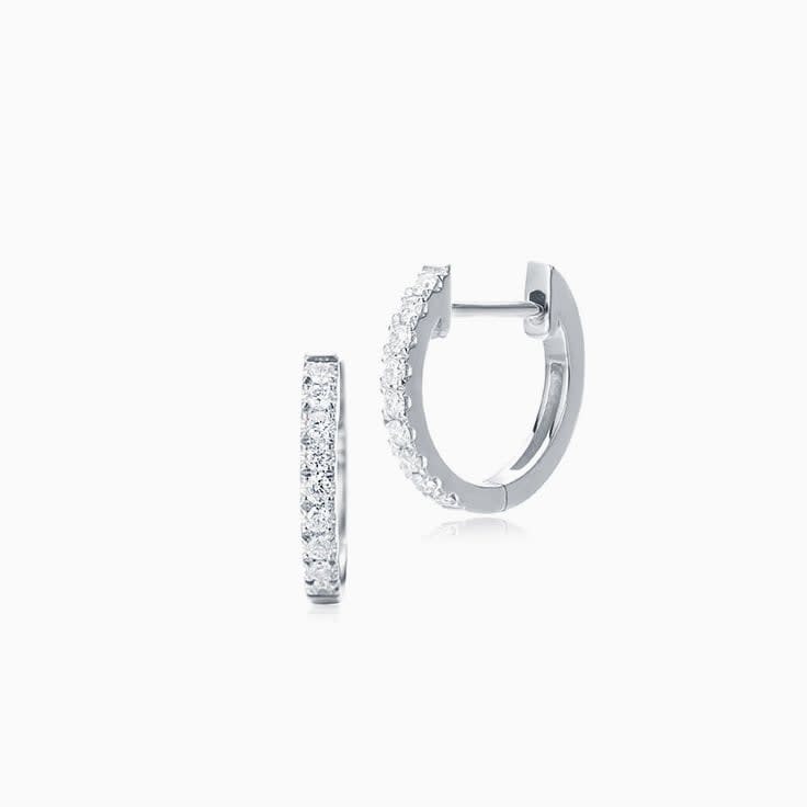 Round Diamond huggies