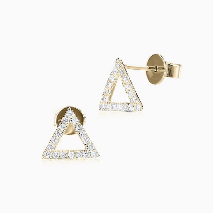 Triangle Diamond Studs