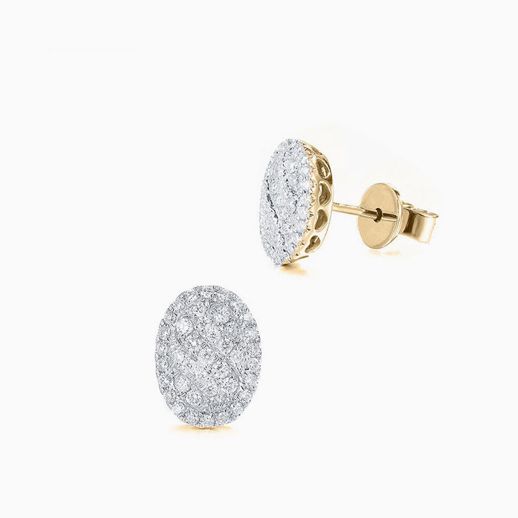 Oval Shape Diamond Studs