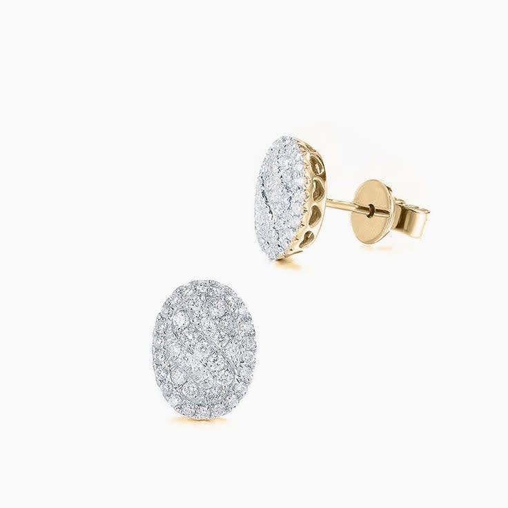 Oval Shape Diamond Studs