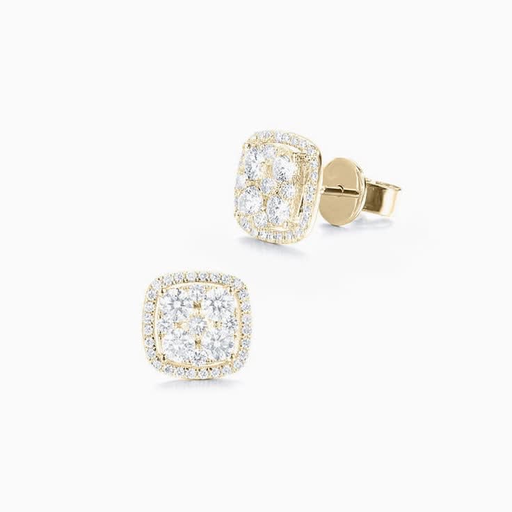 Cushion Cluster Studs