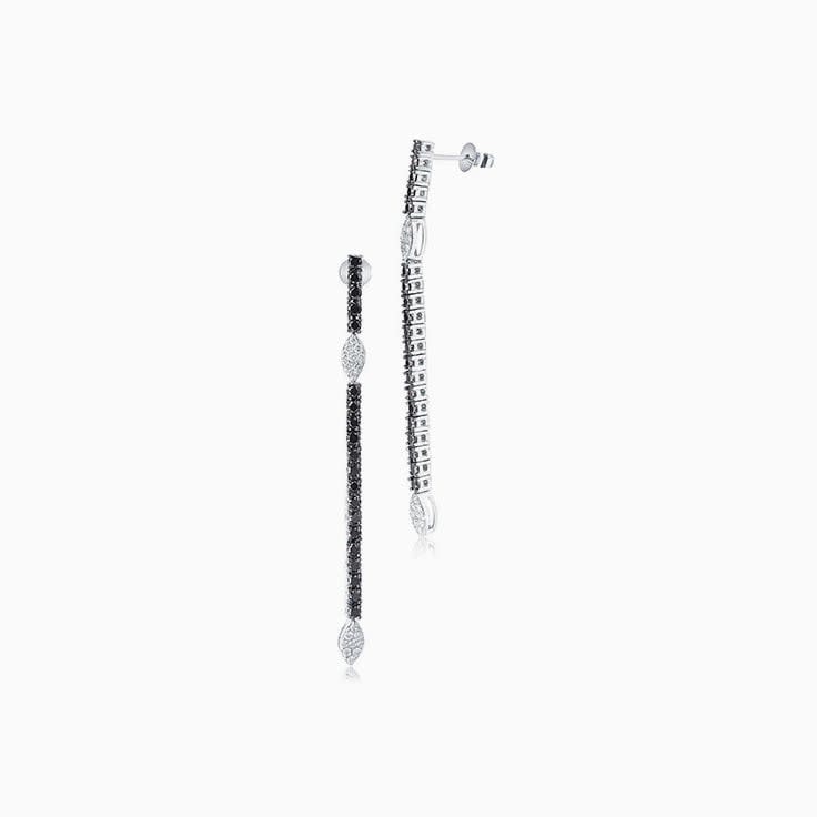 Black and White Diamond Earrings