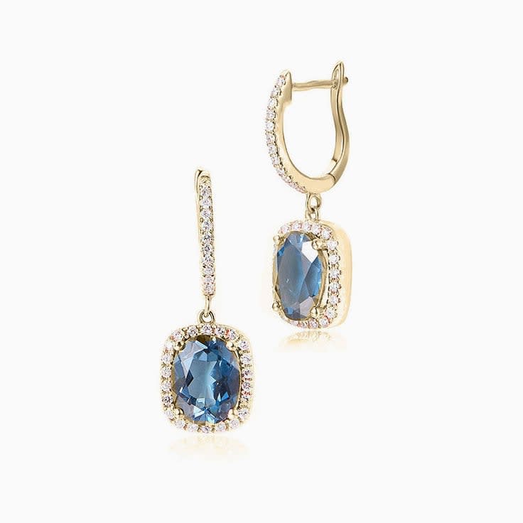 London Blue Topaz Drop Earrings