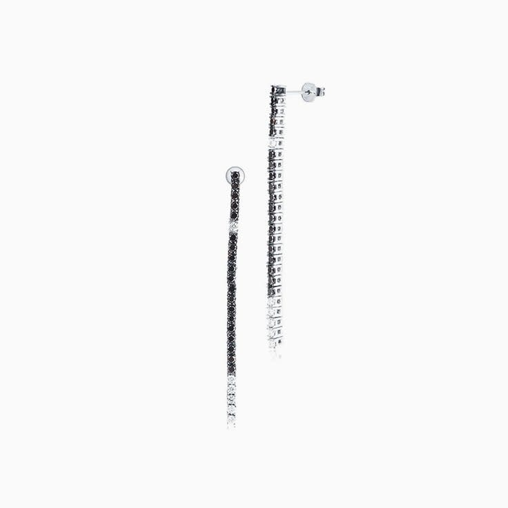 Black Diamond Strand Earrings