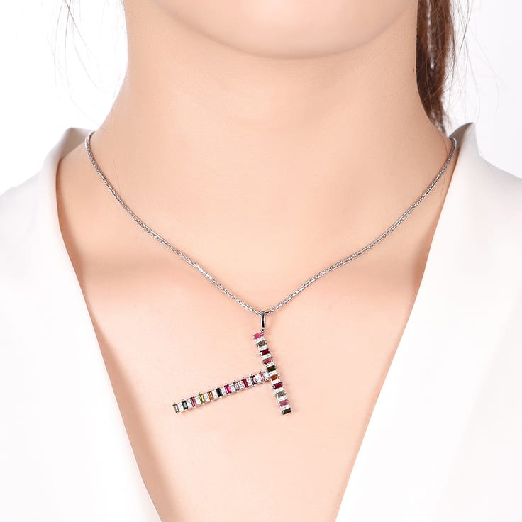 Multi Colour Persinalised Letter Pendant