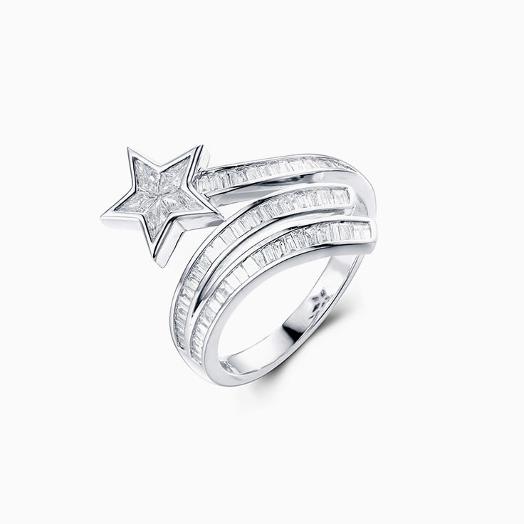 Star Baguette Diamond Ring