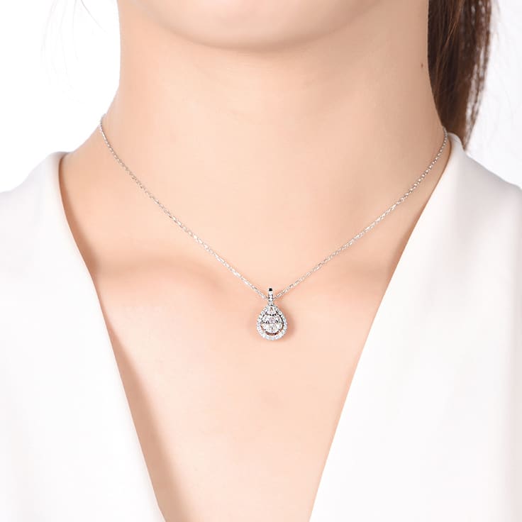 Pear Cluster Diamond Pendant