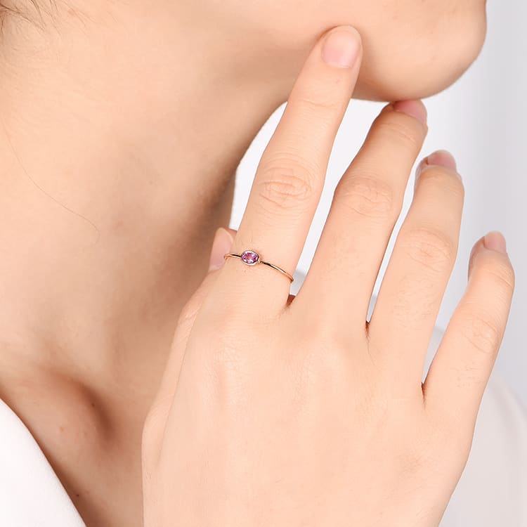 Pink Sapphire Stack ring