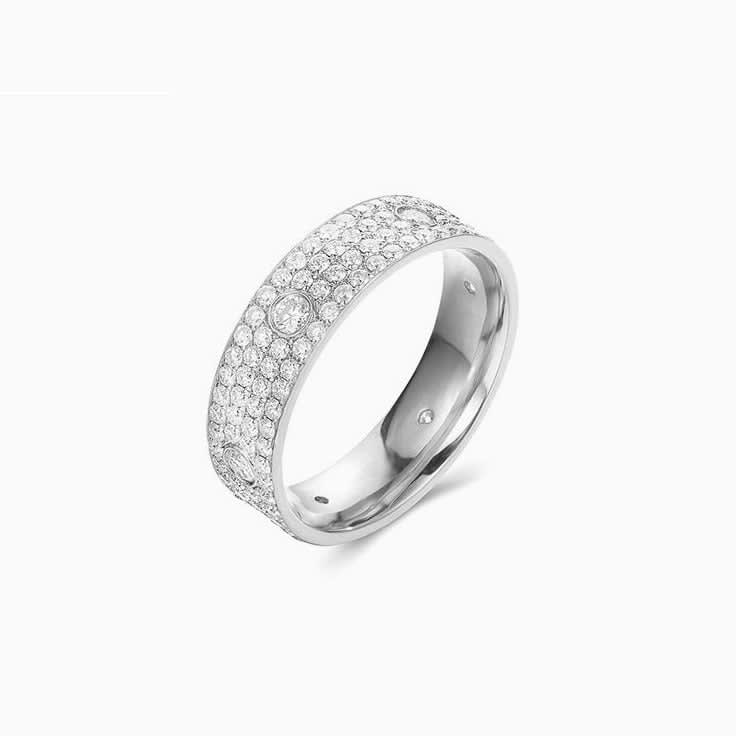Four Row pave Eternity Diamond band
