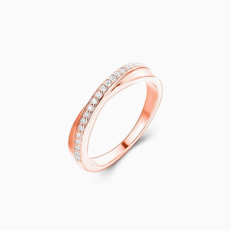 Cross Over Diamond Ring