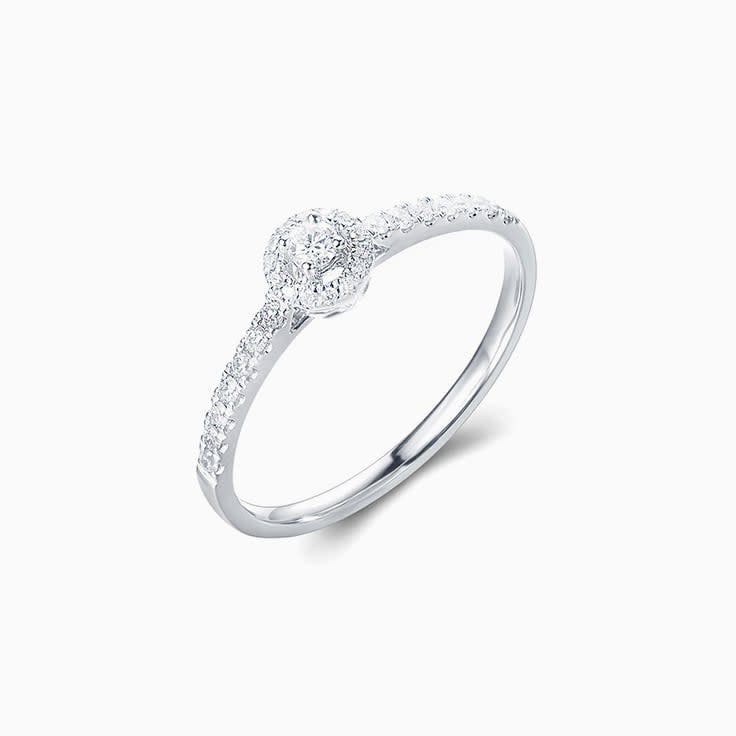 Petite Round Halo Engagement Ring