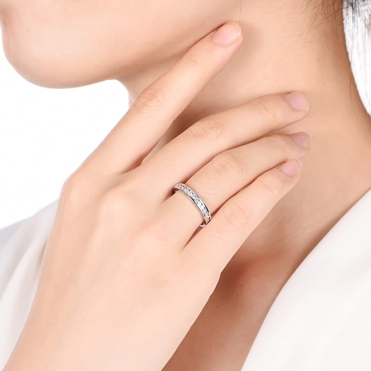 Channel Set Diamond Wedding Band