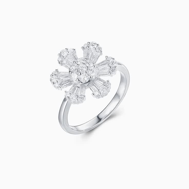 Flower Diamond Ring