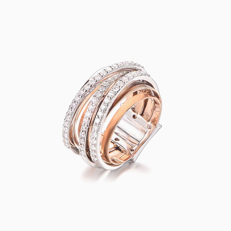 Criss Cross Diamond Dress Ring