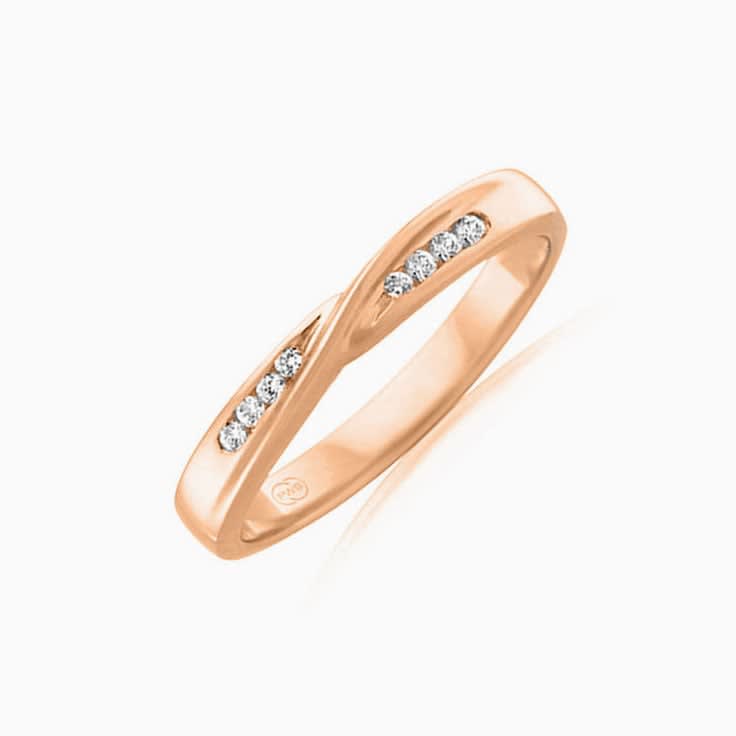 Diamond twisted wedding ring J1730