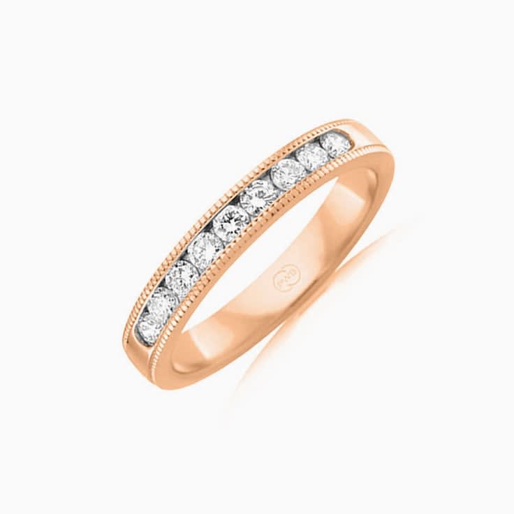 Channel set with Miligrain band J3439