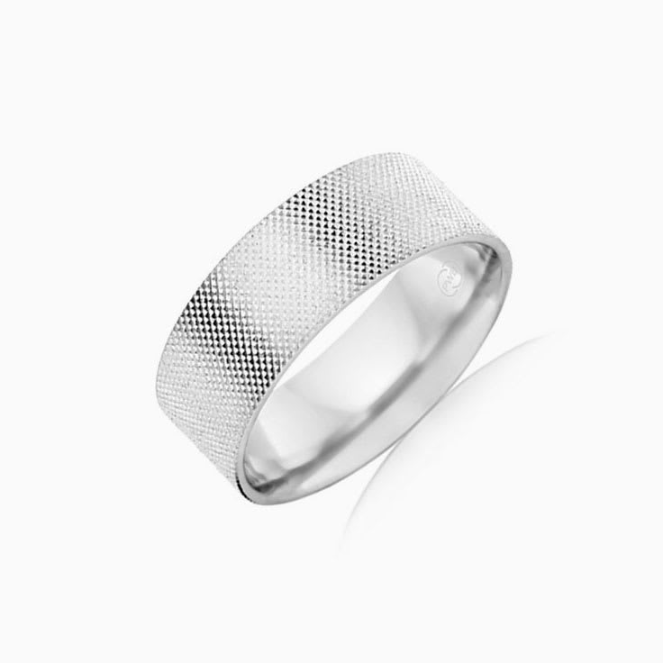 Patterned Mens Ring F4118