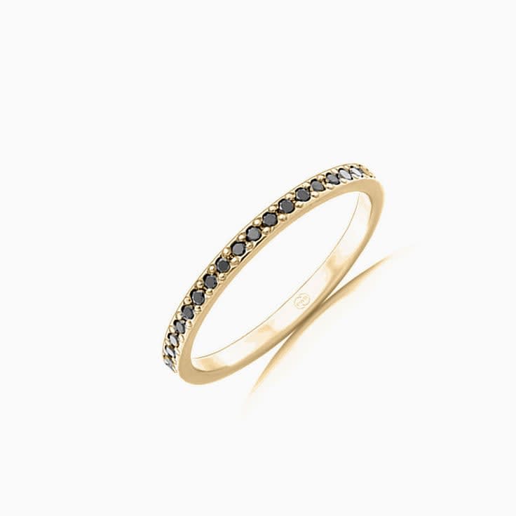 Black Diamond Pave set ring F4243