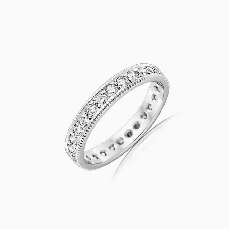Pave set with miligrain edges HR4233