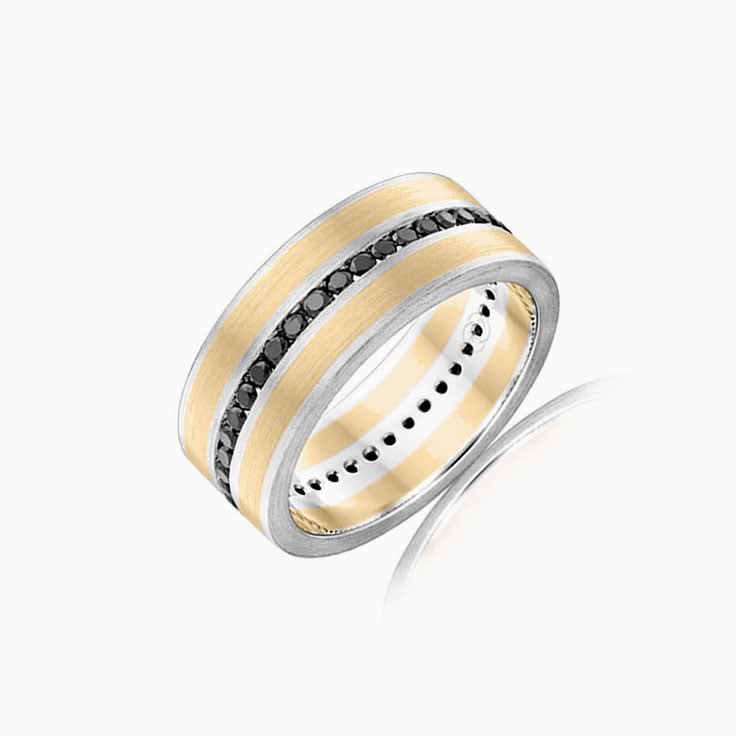 Mens Black diamond ring 2T4078