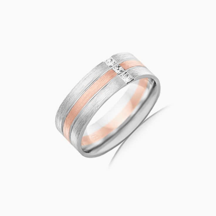 Princess cut diamond wedder 2T4084