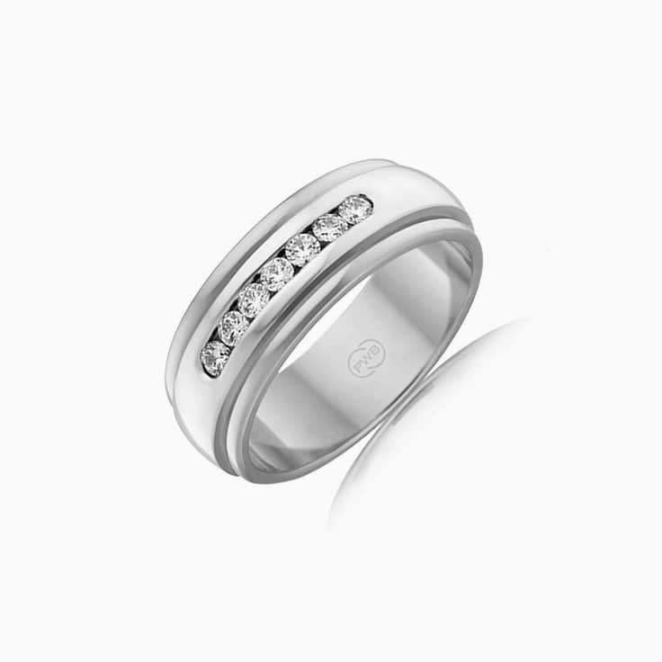 Channel set mens wedding ring 2TJ2326