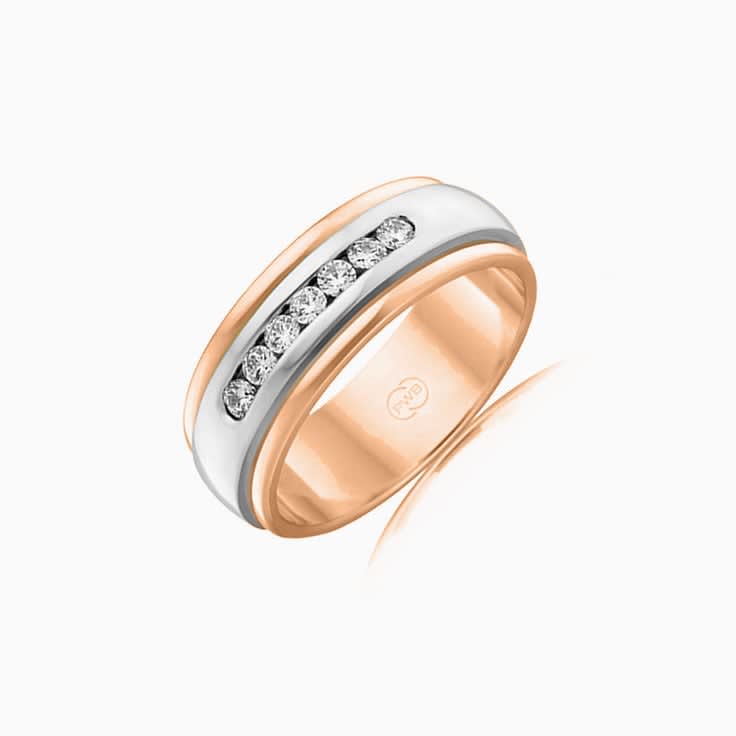 Channel set mens wedding ring 2TJ2326